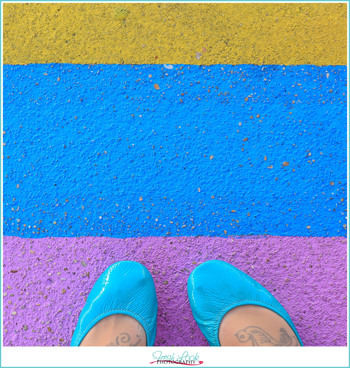 bright and colorful Tieks shoes