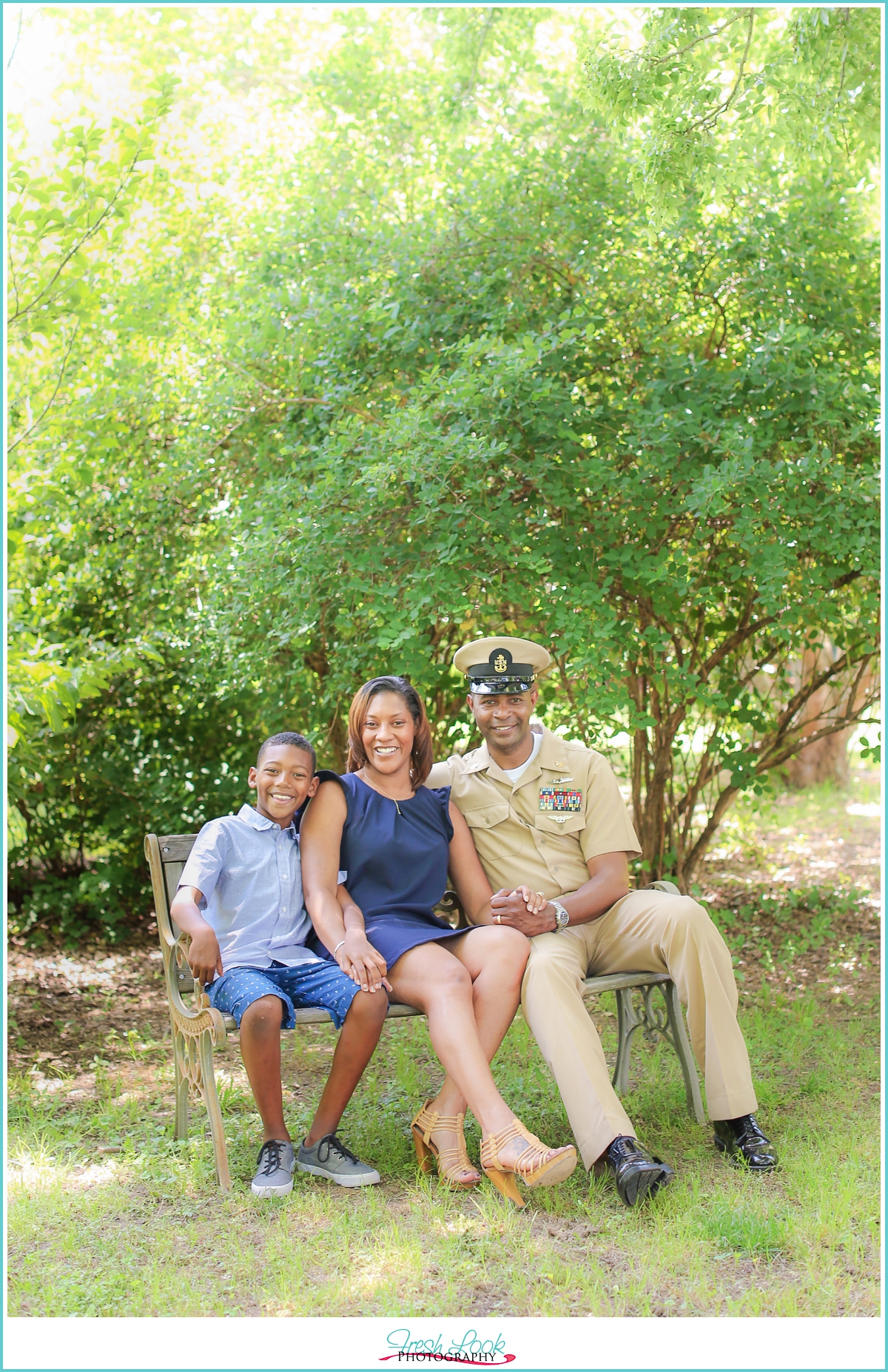 family photos in the park