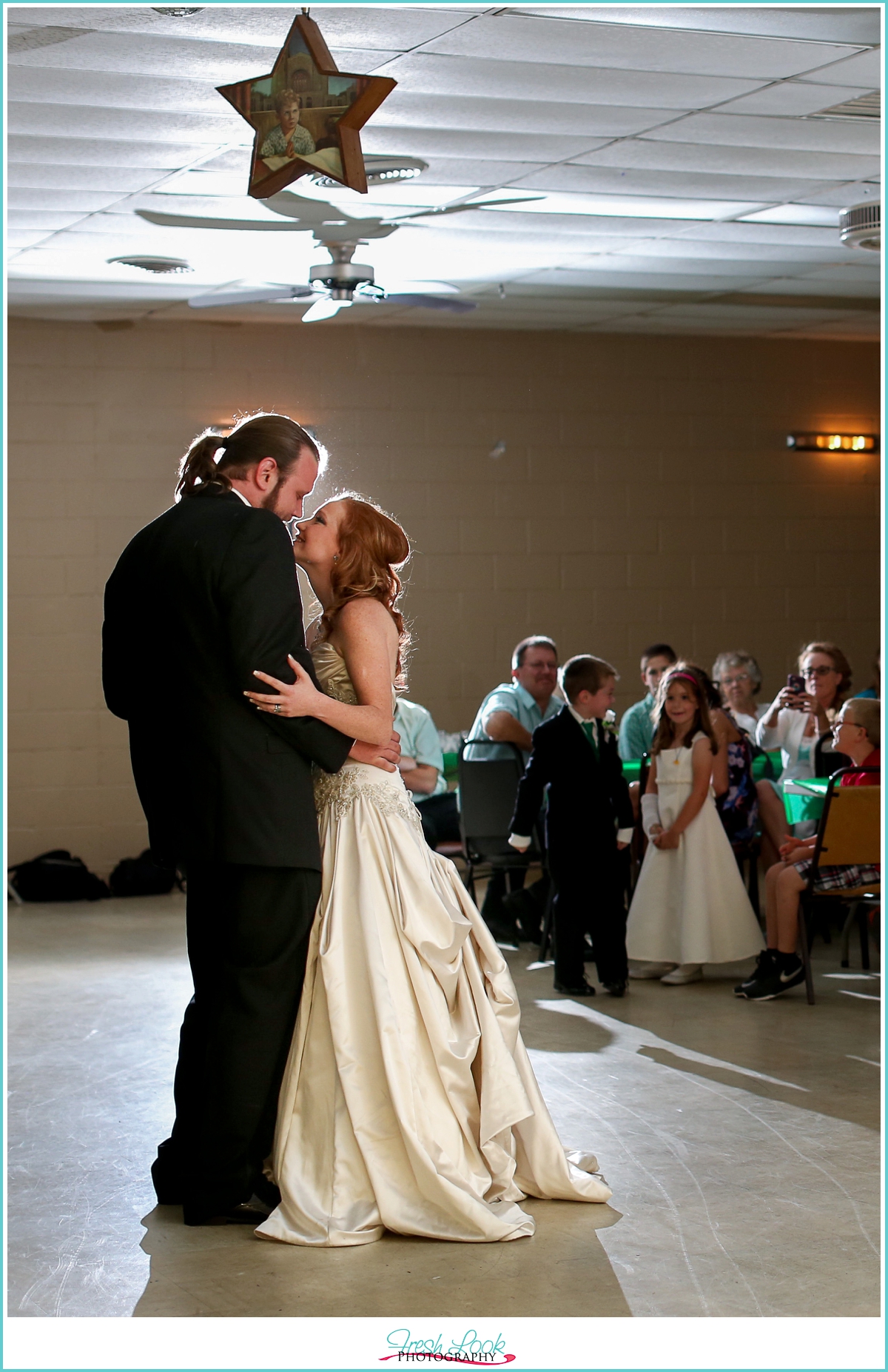 bride and groom first dance