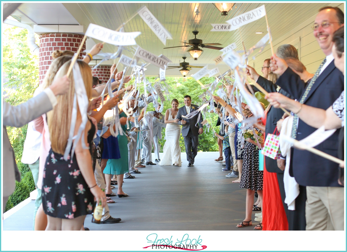 ribbon wand wedding exit