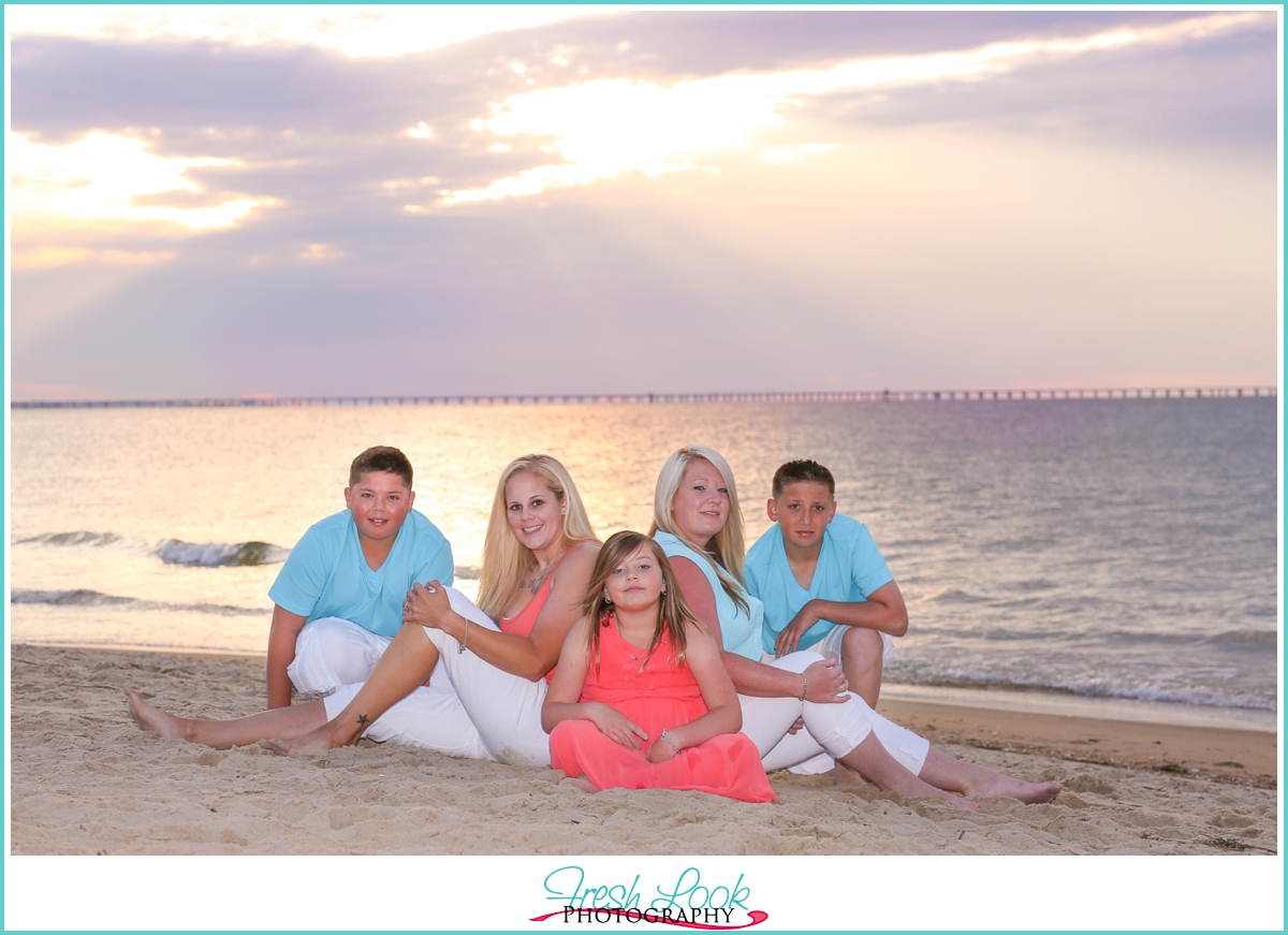 sunset on the beach