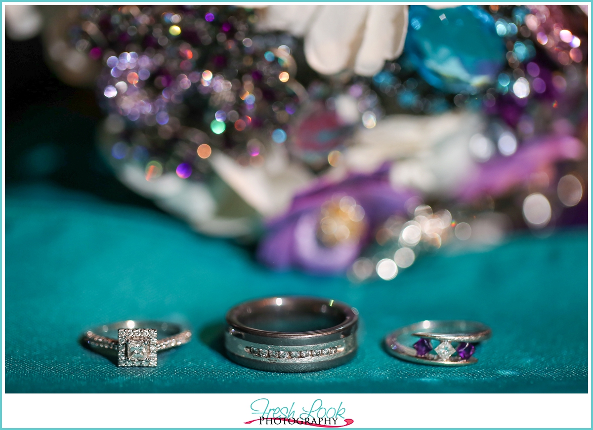 teal and purple wedding colors