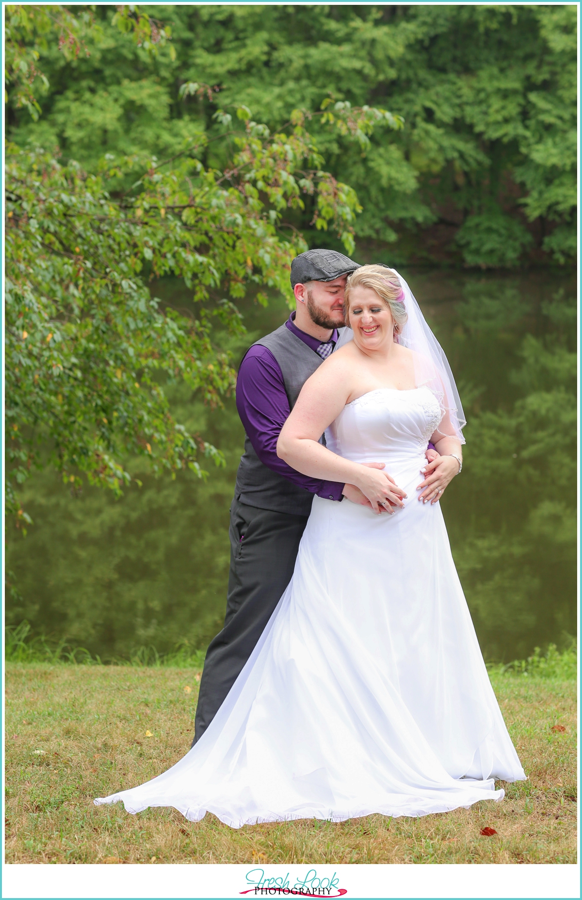 bride and groom in love