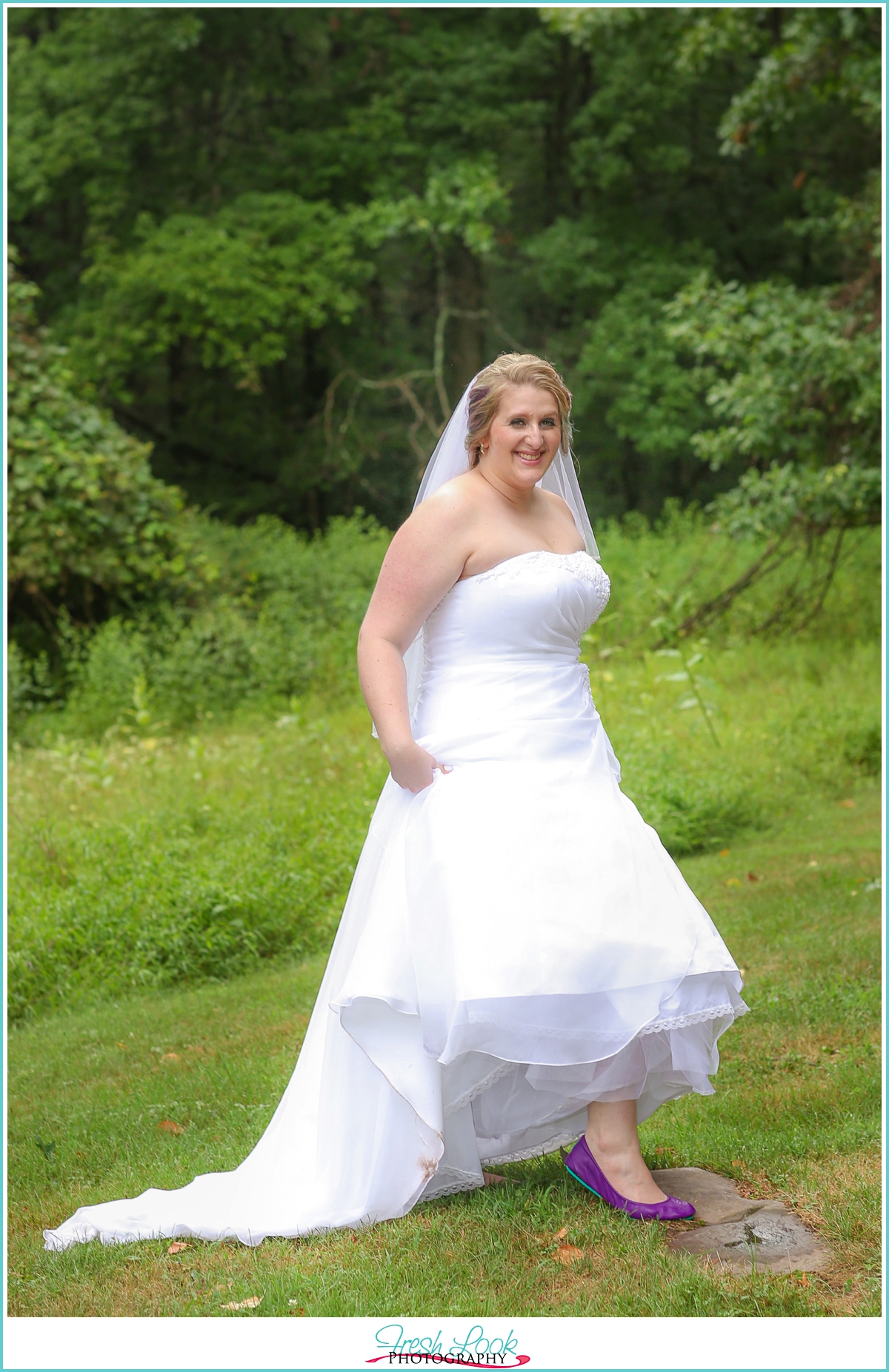 bride wearing wedding Tieks