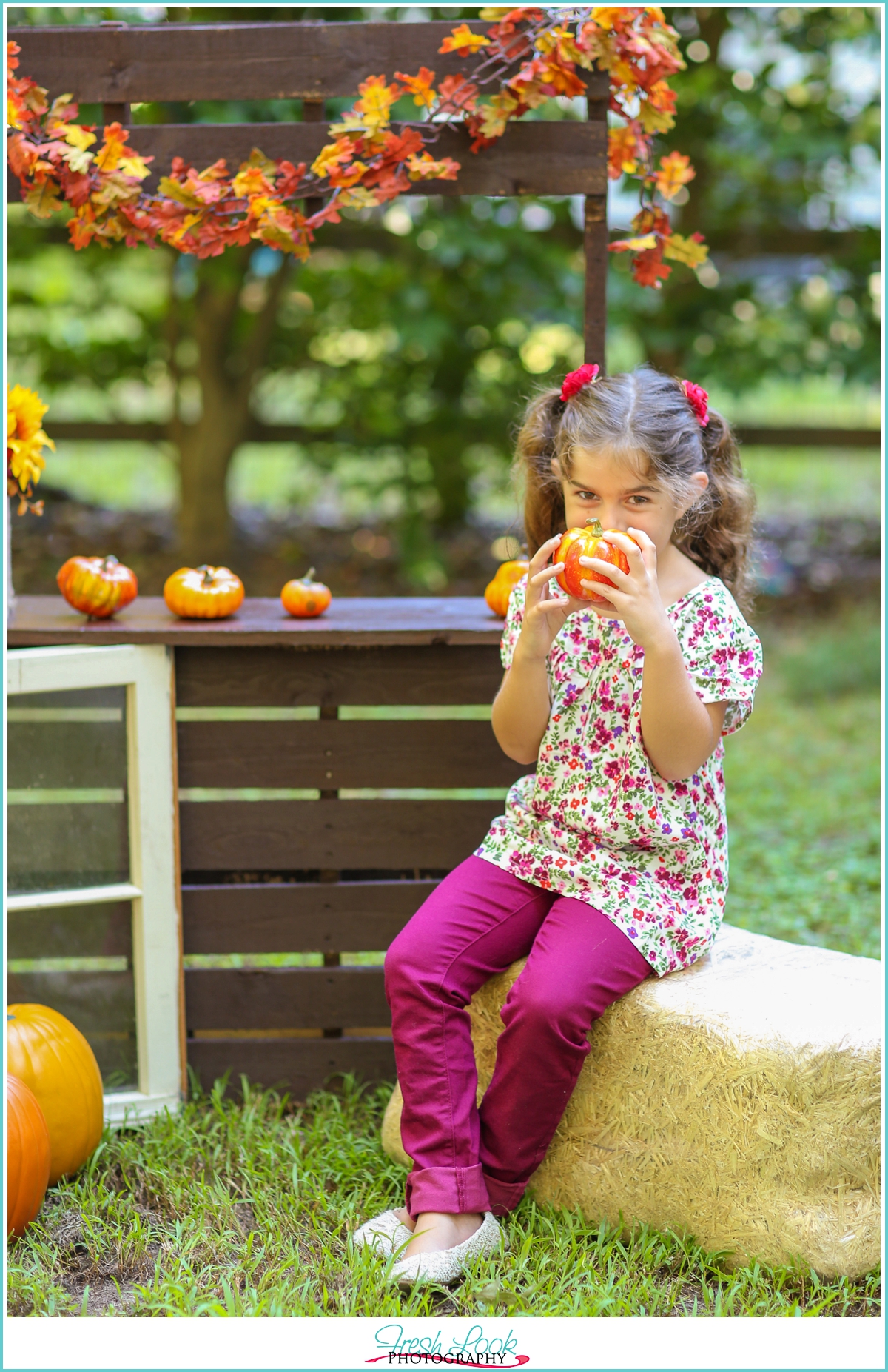 pumpkin themed photo shoot