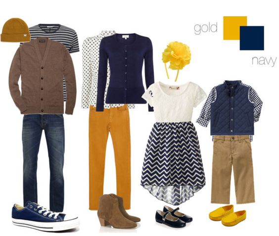 navy and gold clothing ideas