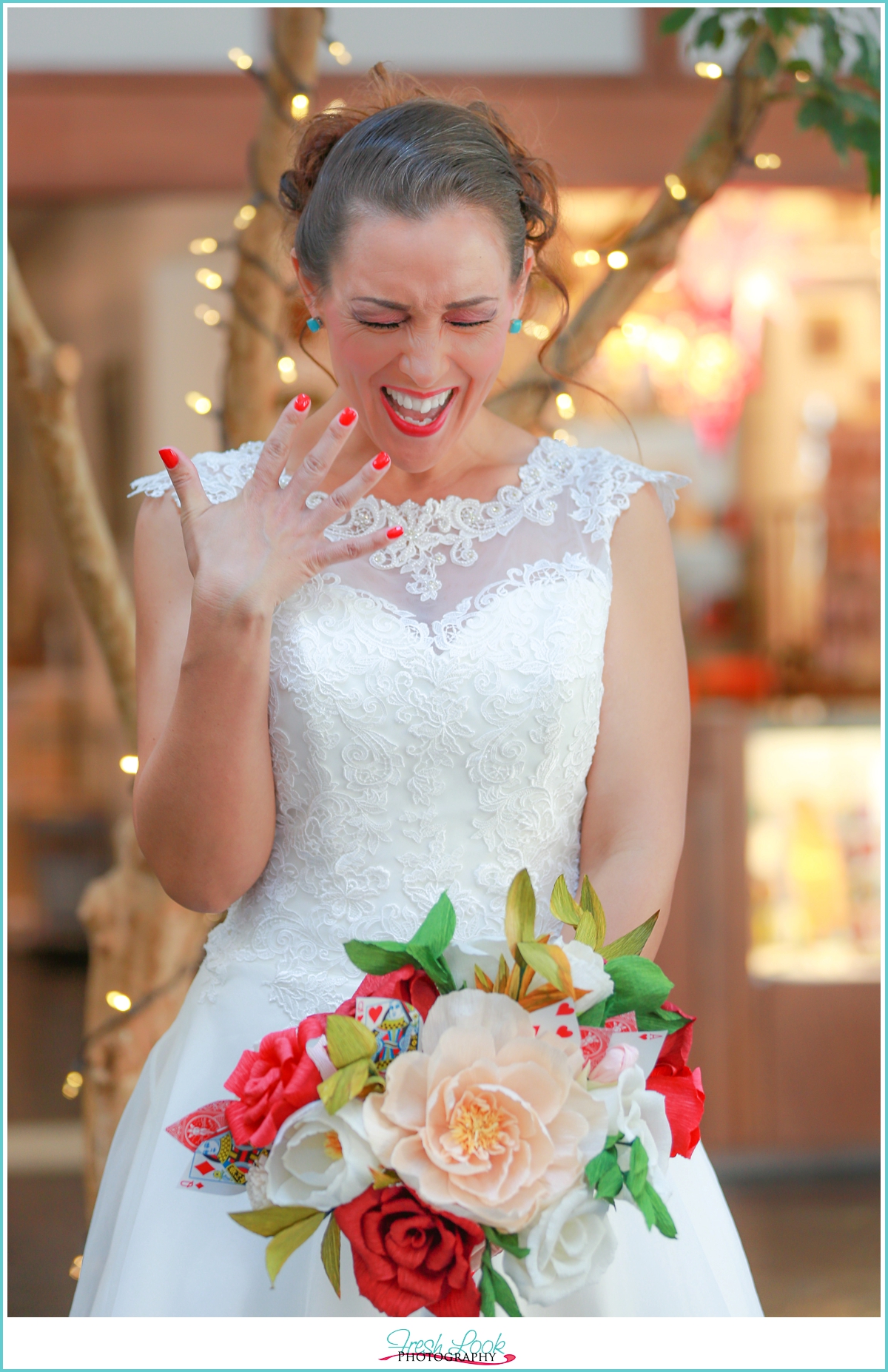 excited bride