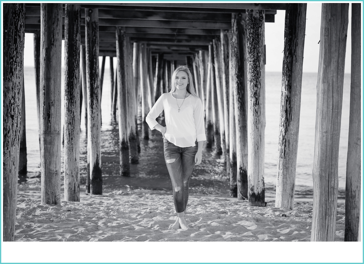 classy beach senior session