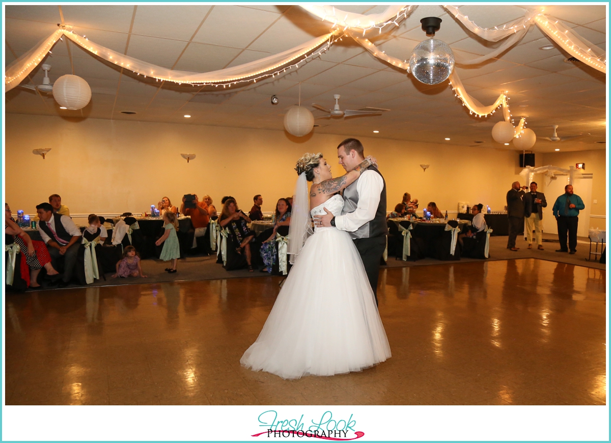 first dance at reception