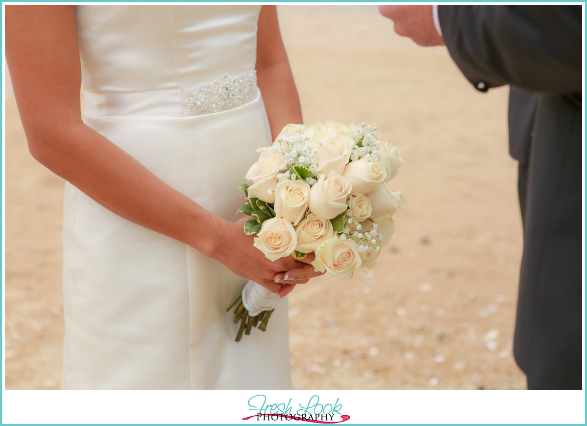 intimate beach wedding ceremony