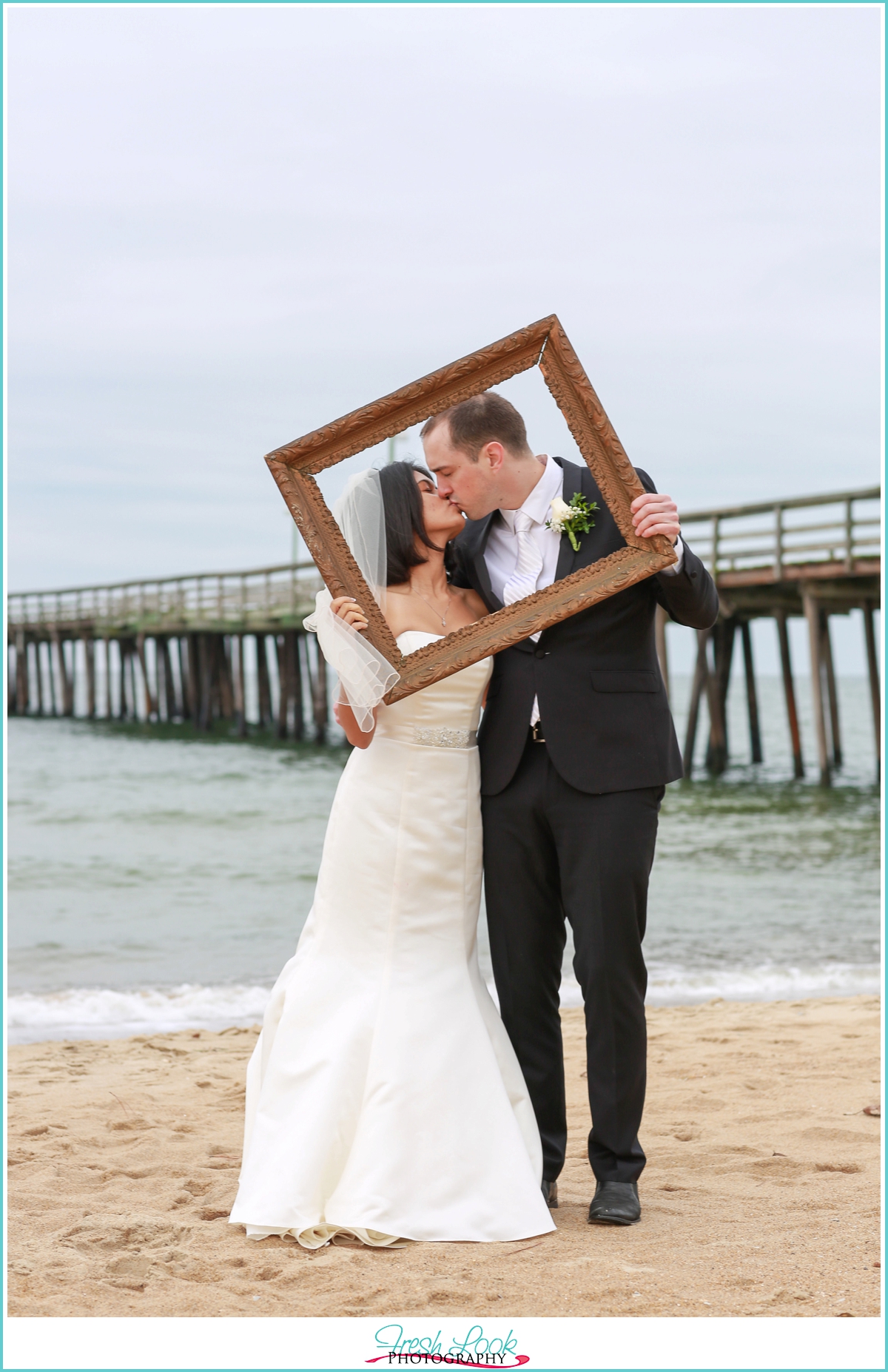 kissing on the beach