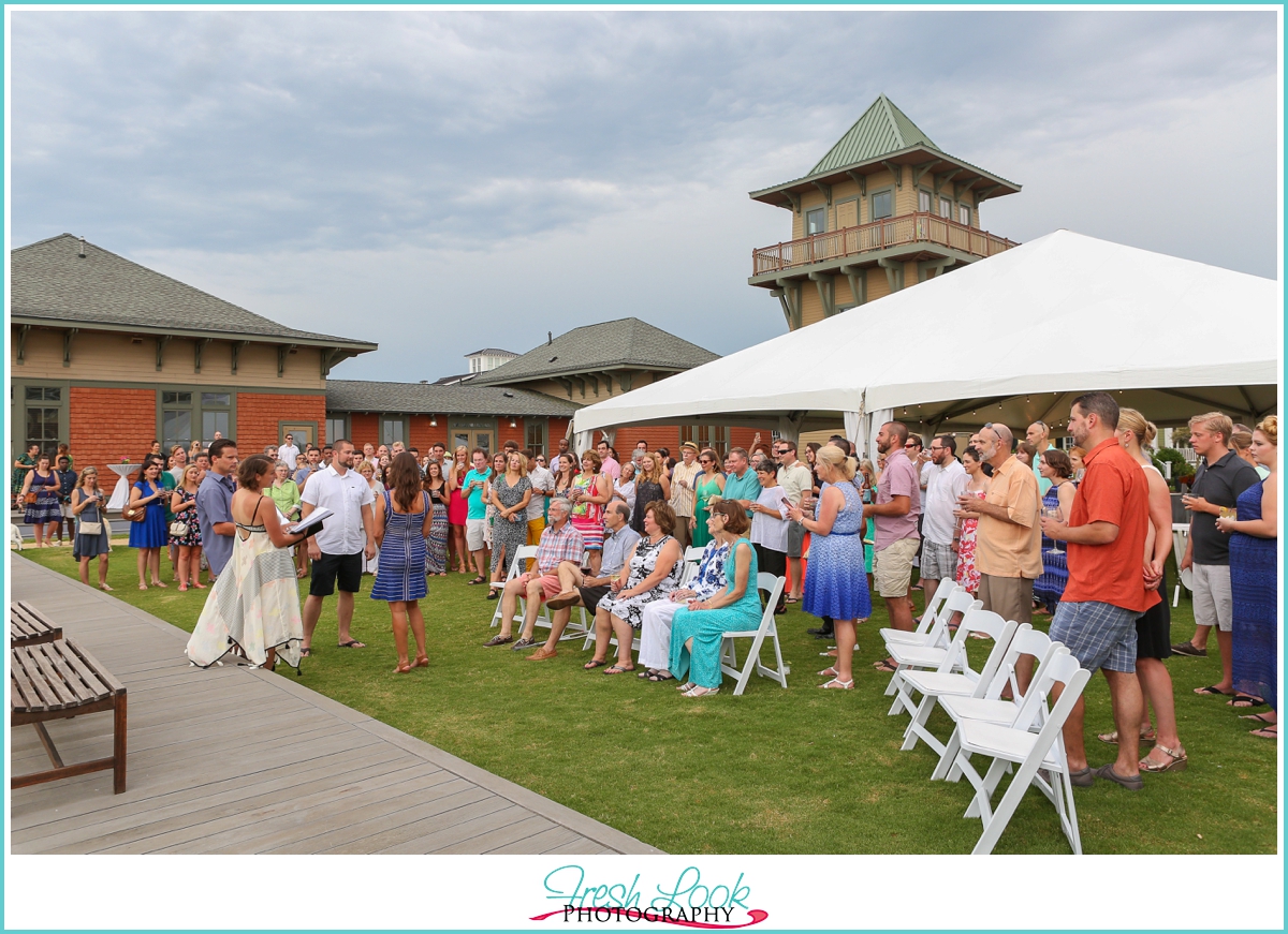 East Beach wedding ceremony