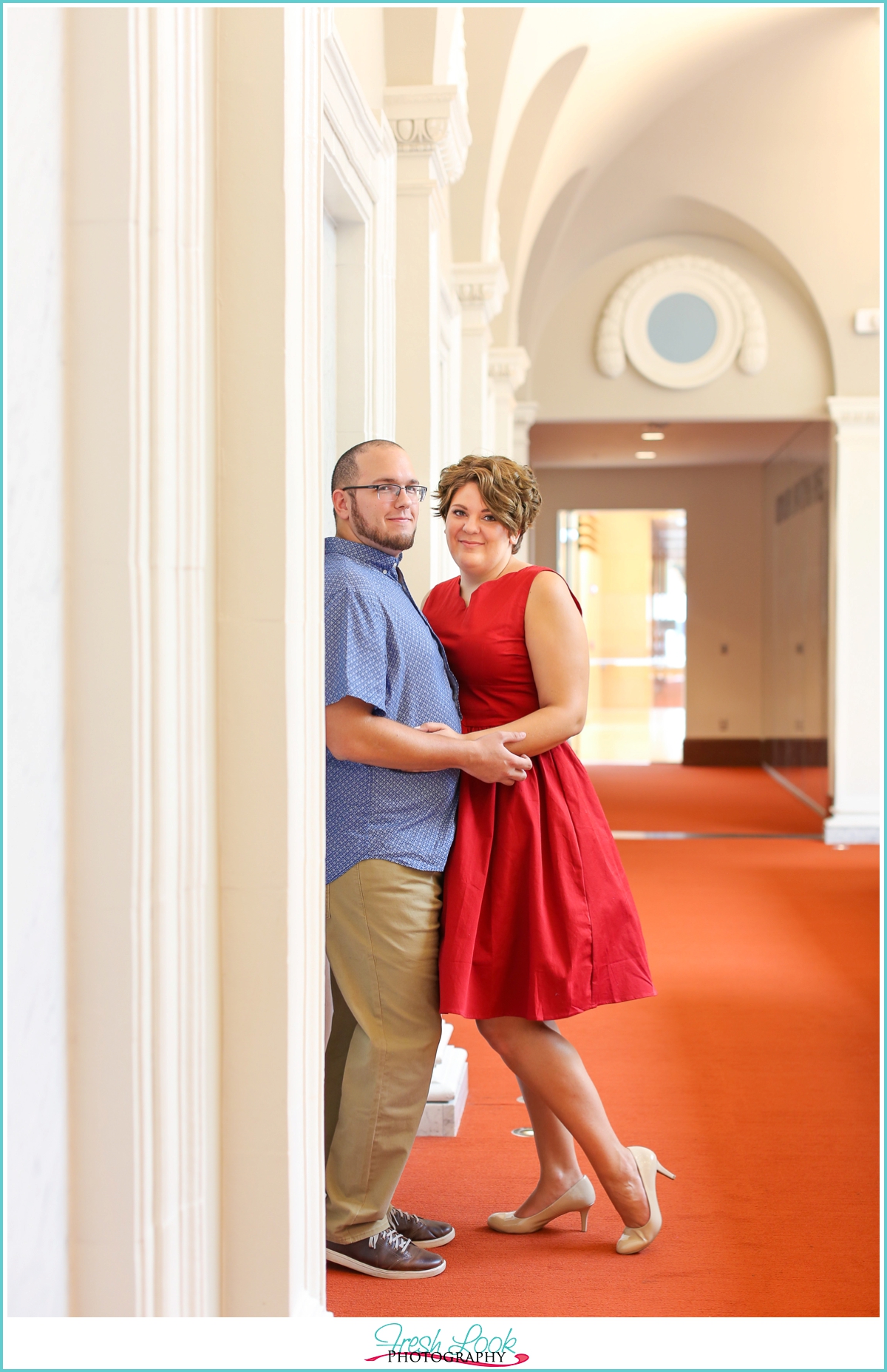 Slover Library engagement shoot