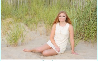 classy beach senior session