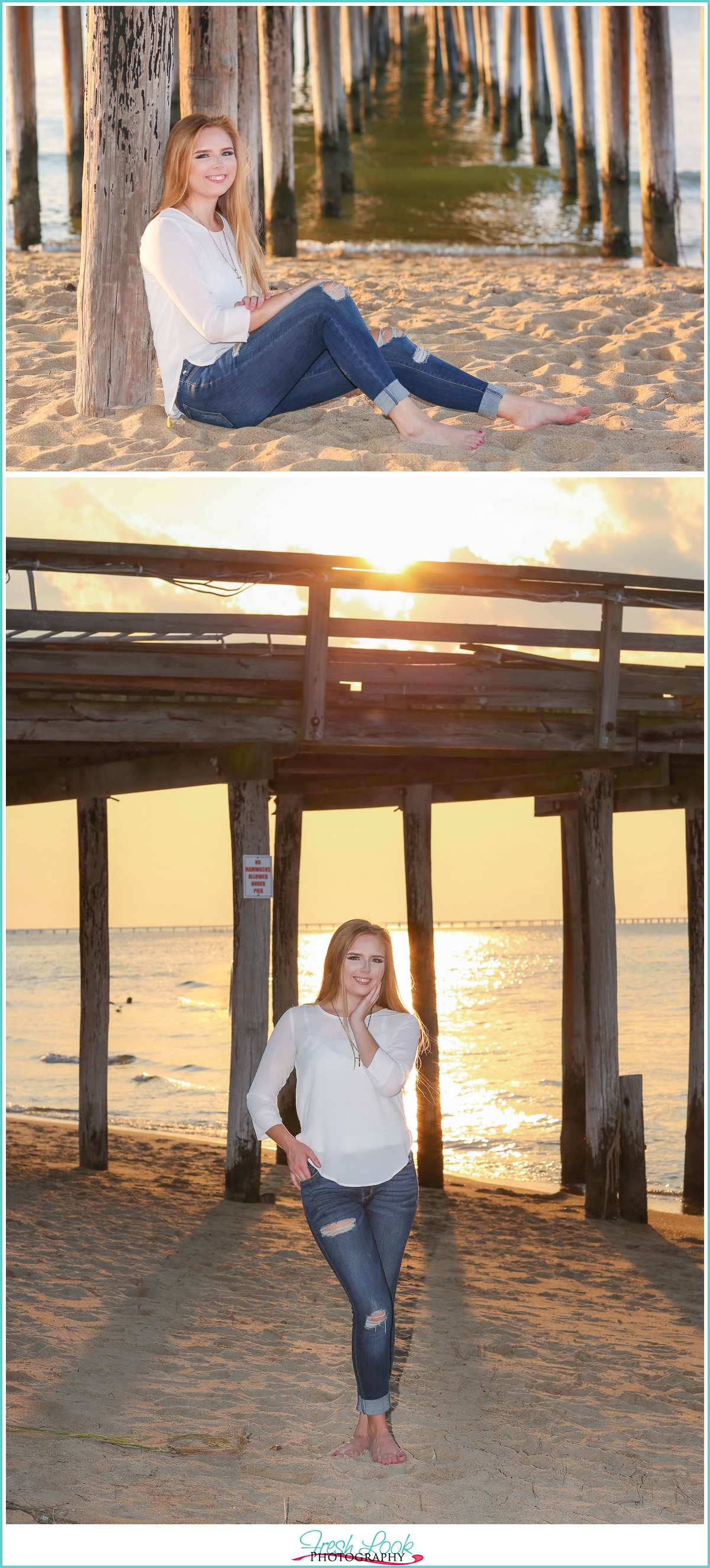 senior girl beach photo shoot