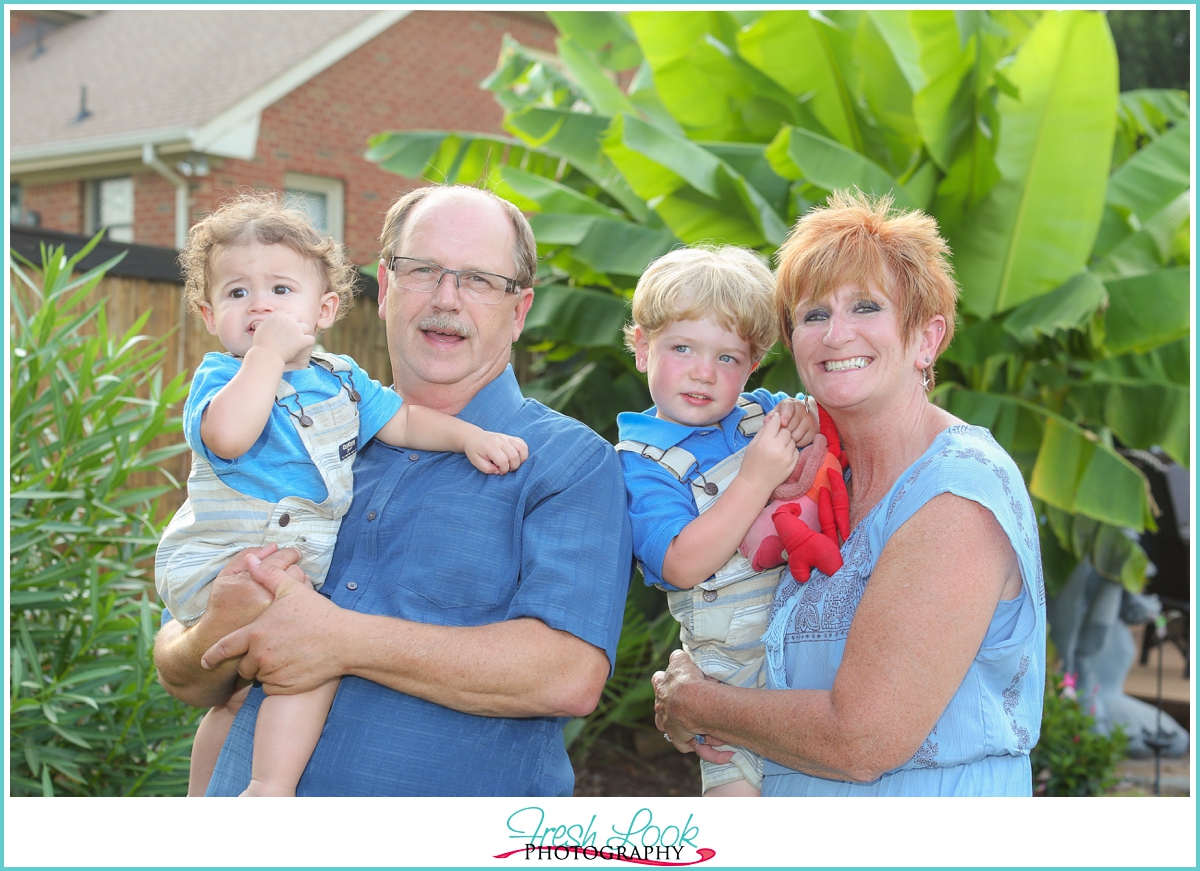 grandparents with their babies