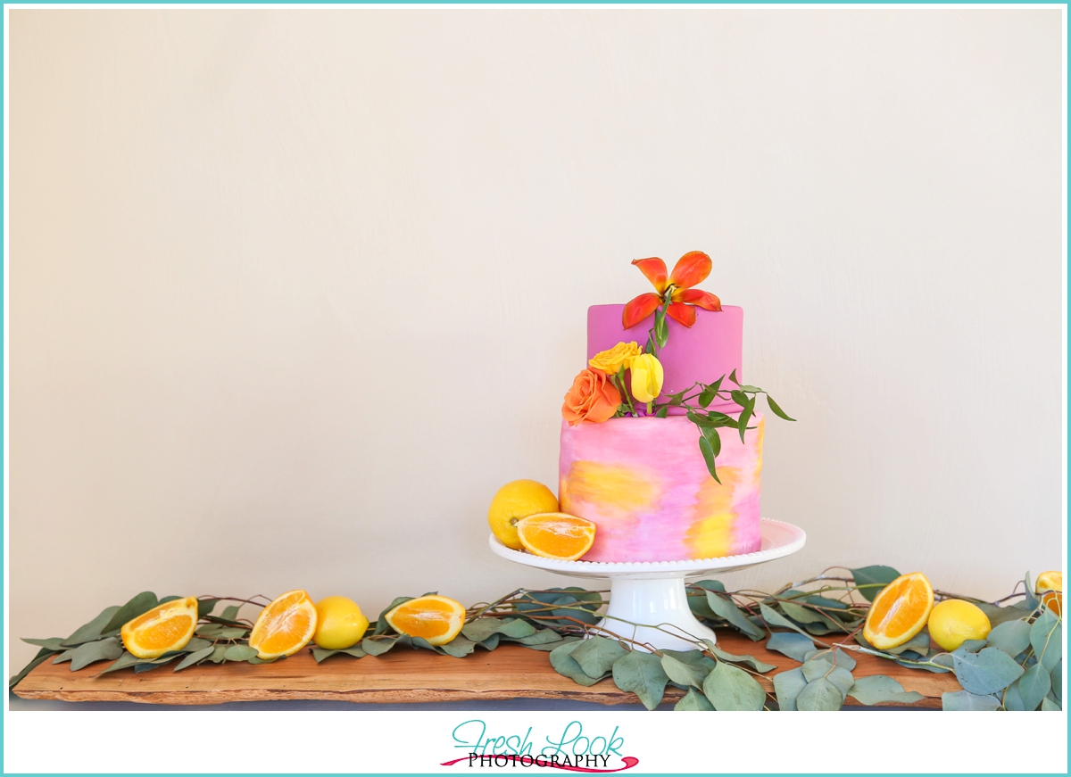 citrus twist wedding cake