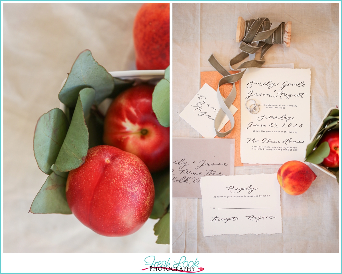 peach wedding inspiration