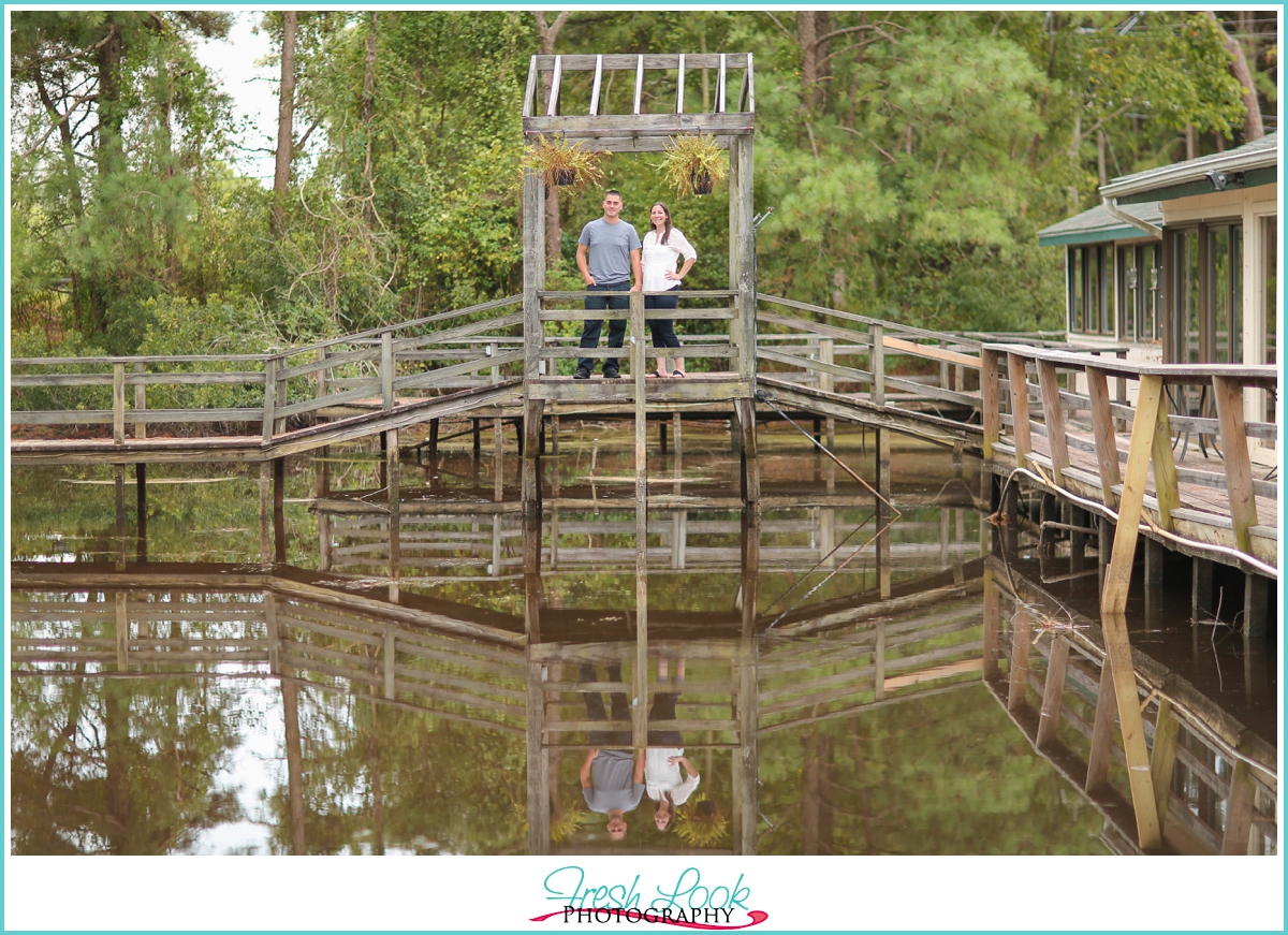 romantic water engagement shoot