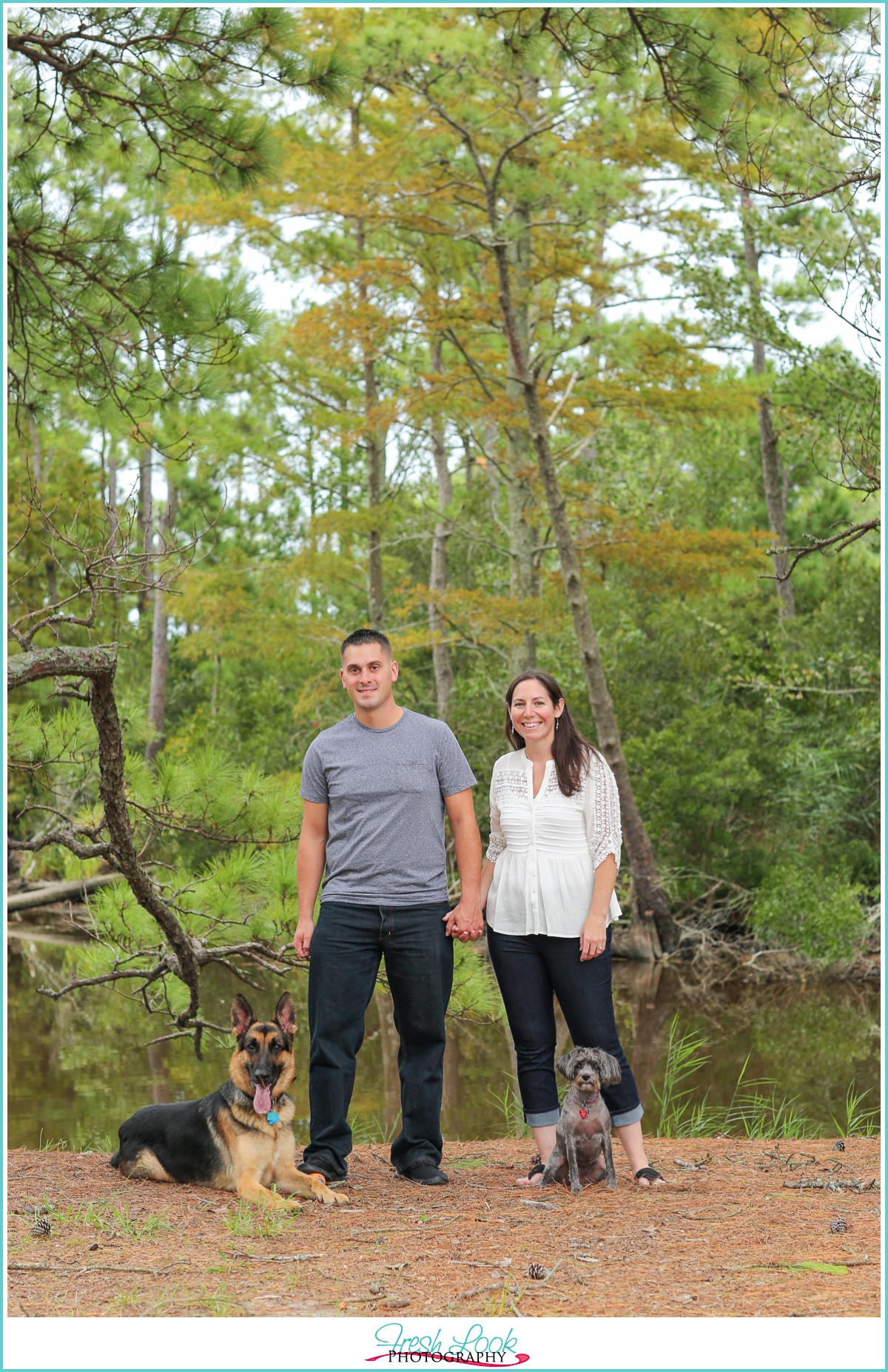 engagement session with dogs