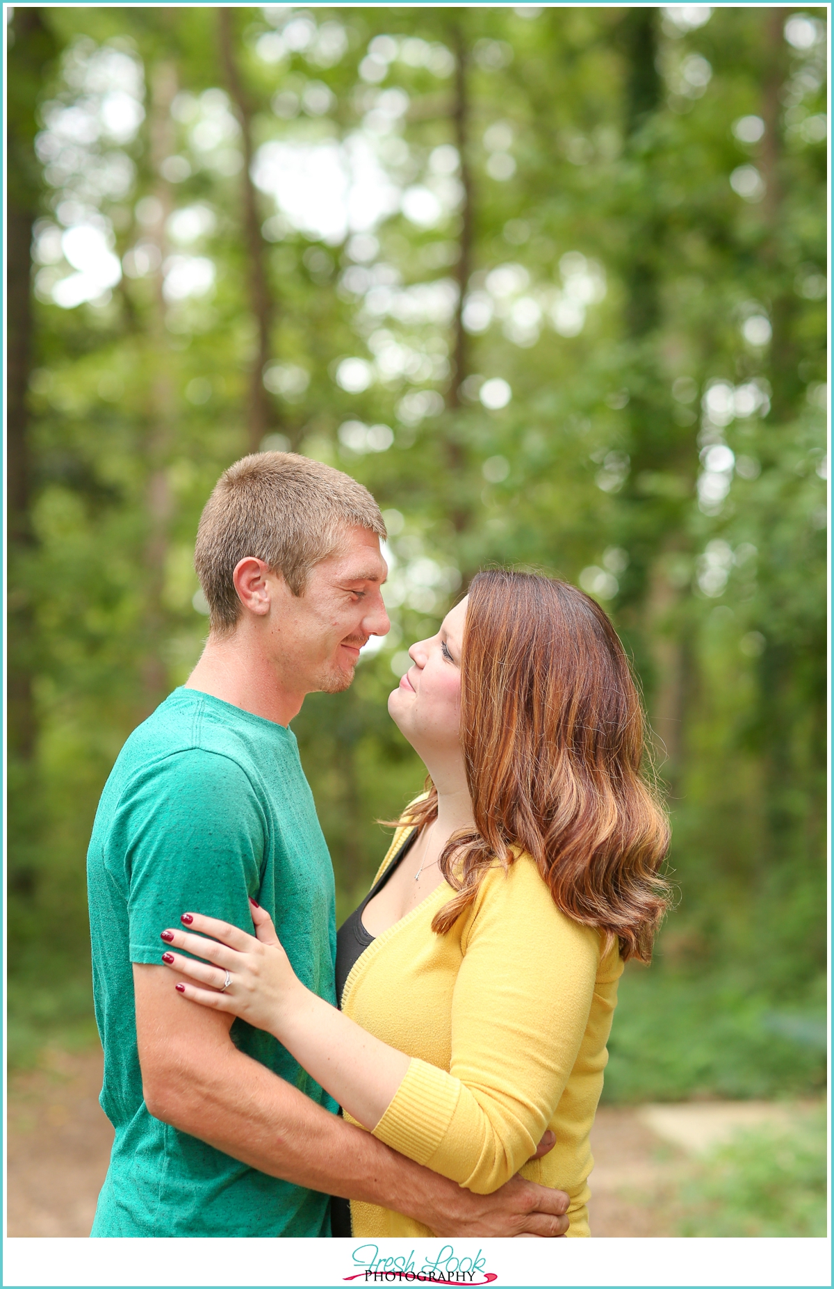 woodsy engagement shoot