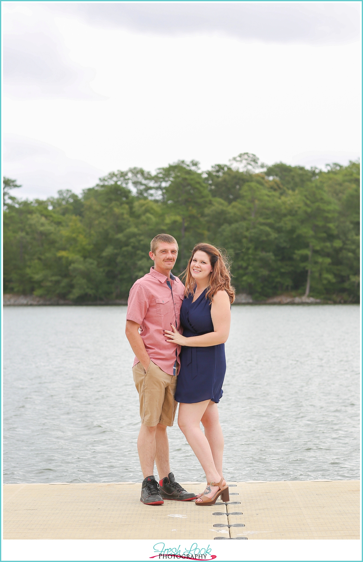 engagement photos on the water