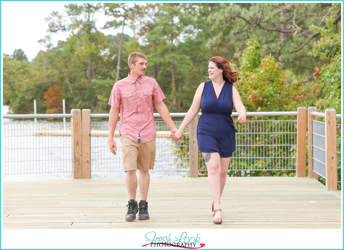 walking on the dock