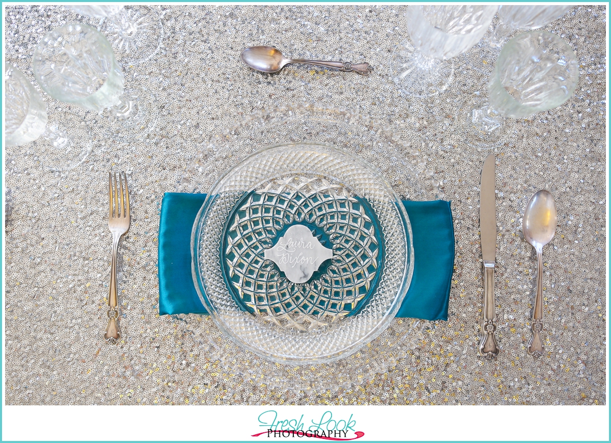 crystal clear table setting