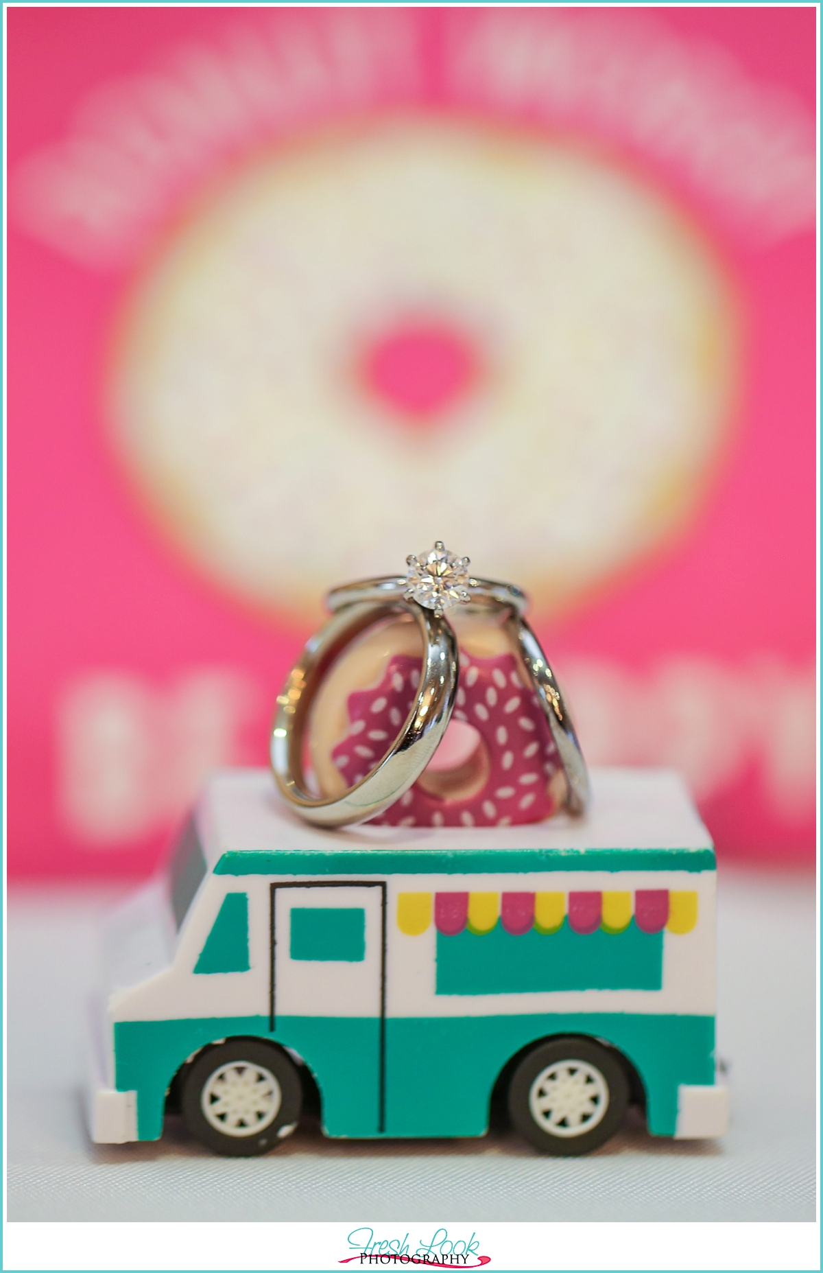 engagement rings on donut truck