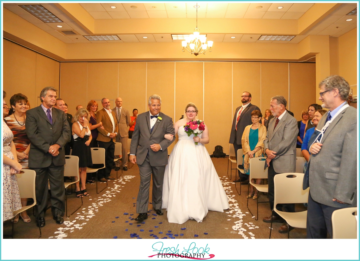 bride walking down the aisle