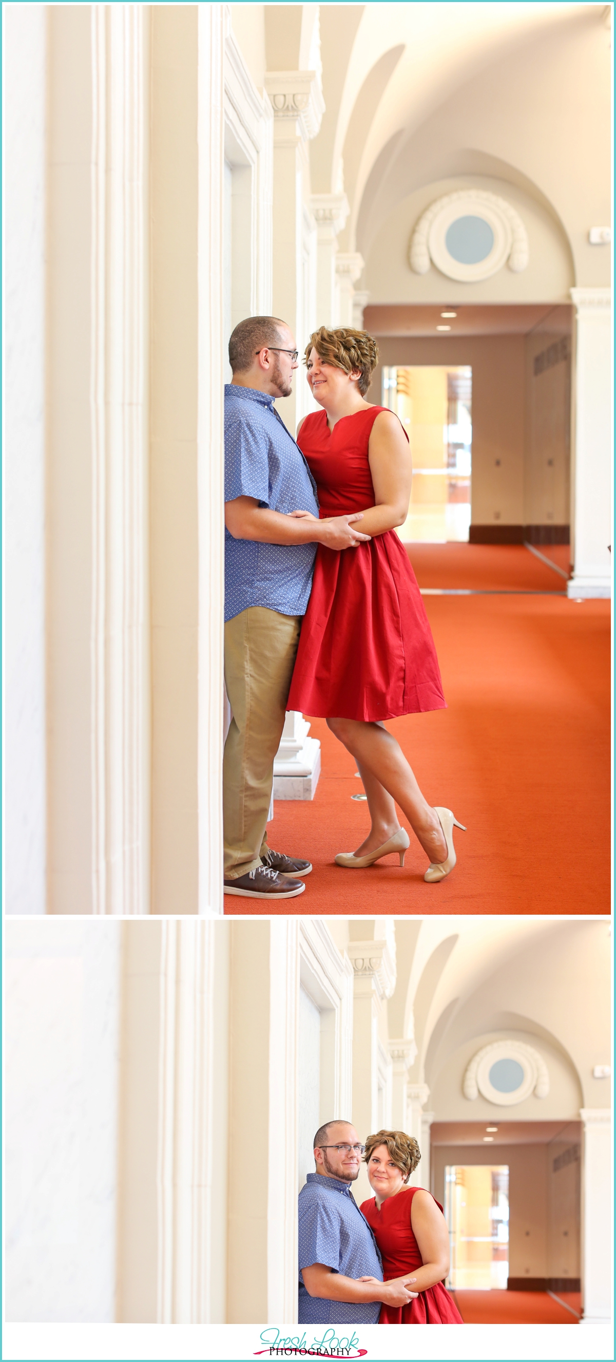 romantic library photo shoot