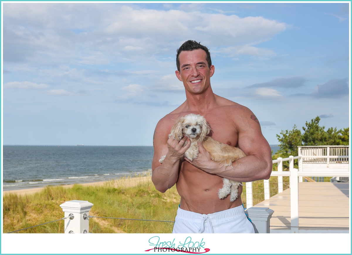 hot guys and puppies