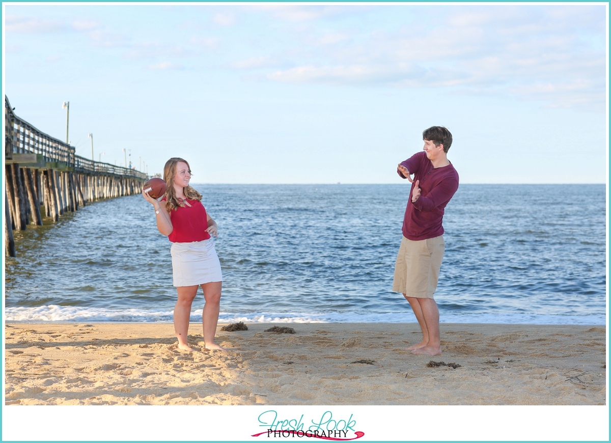 playful engagement session