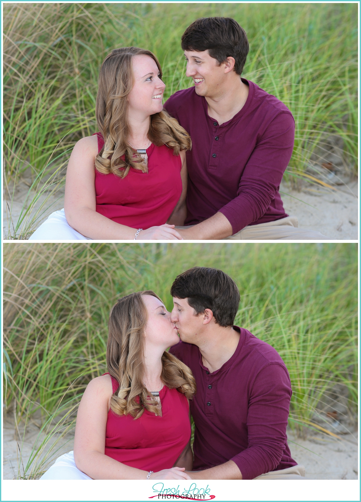 beachy engagement shoot