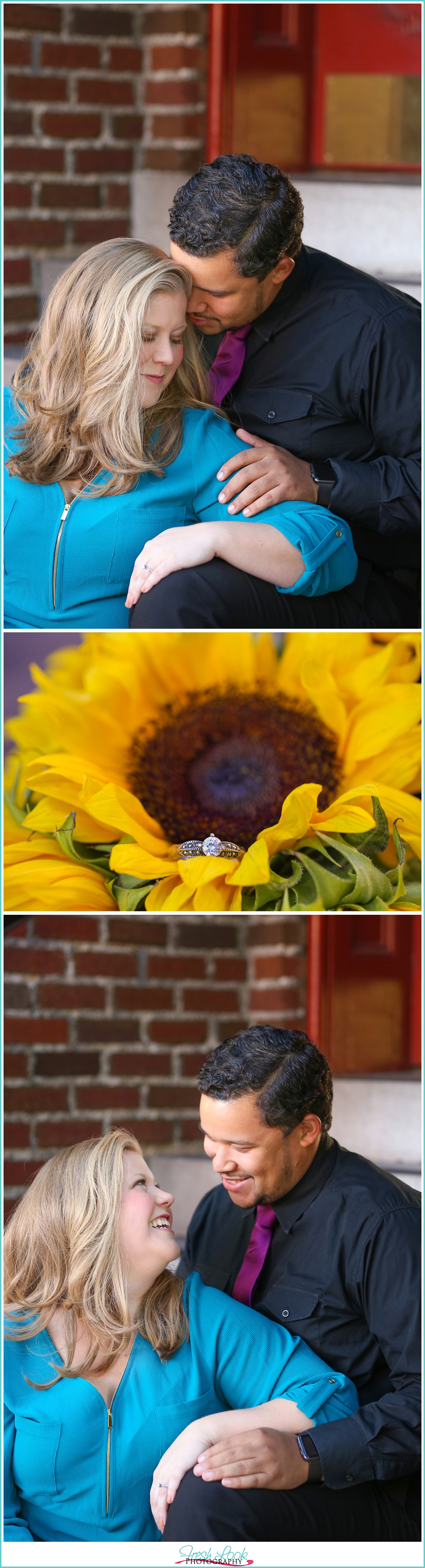 intimacy during the engagement shoot