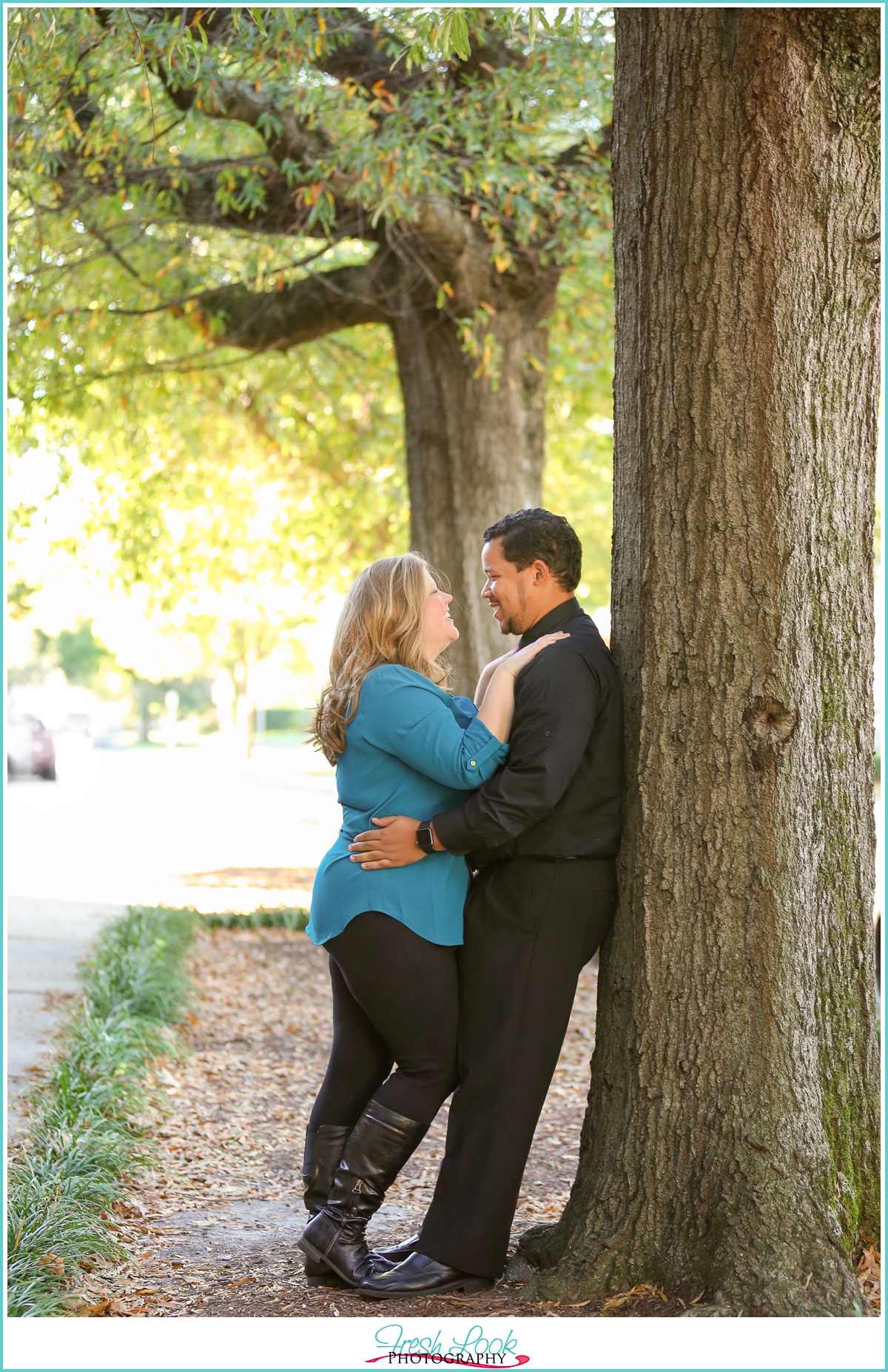 snuggling during the photo shoot