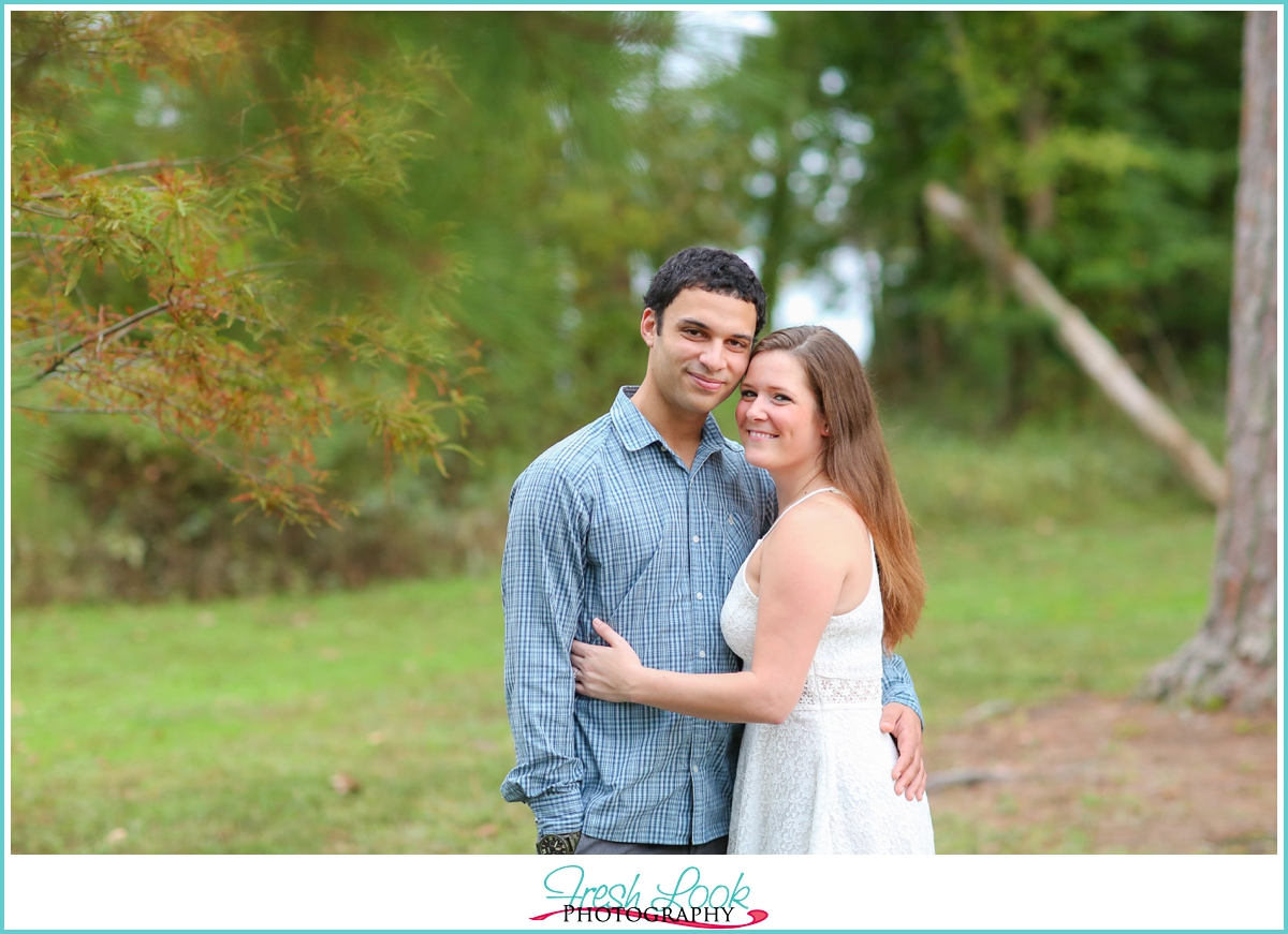 woodsy engagement shoot