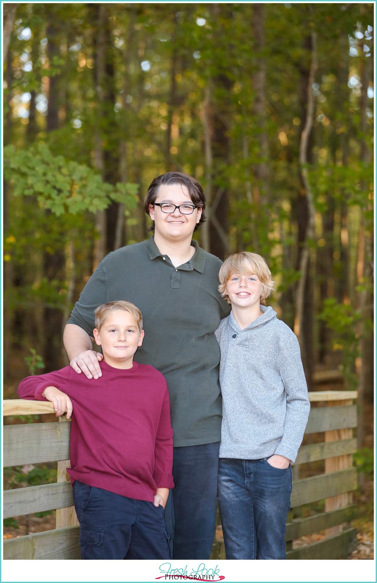 three handsome boys