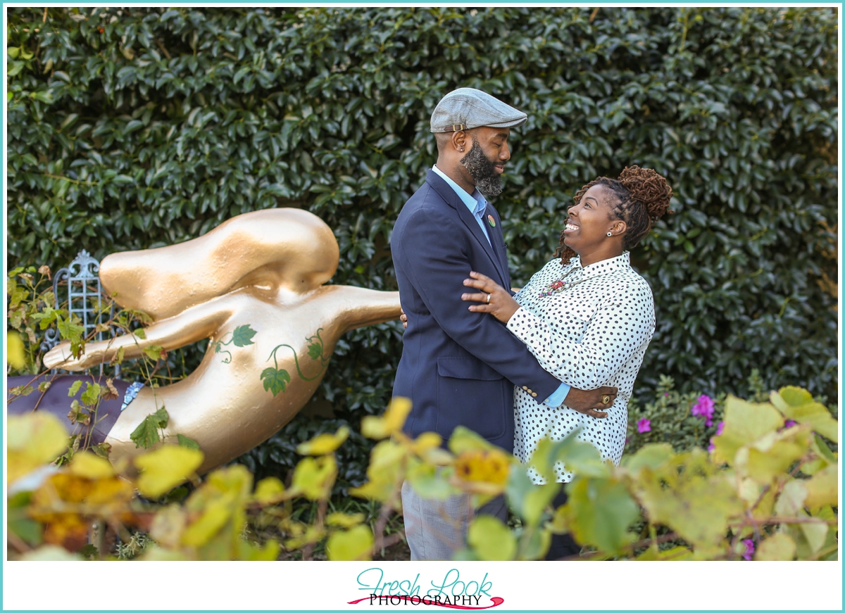 artsy Mermaid Winery engagement