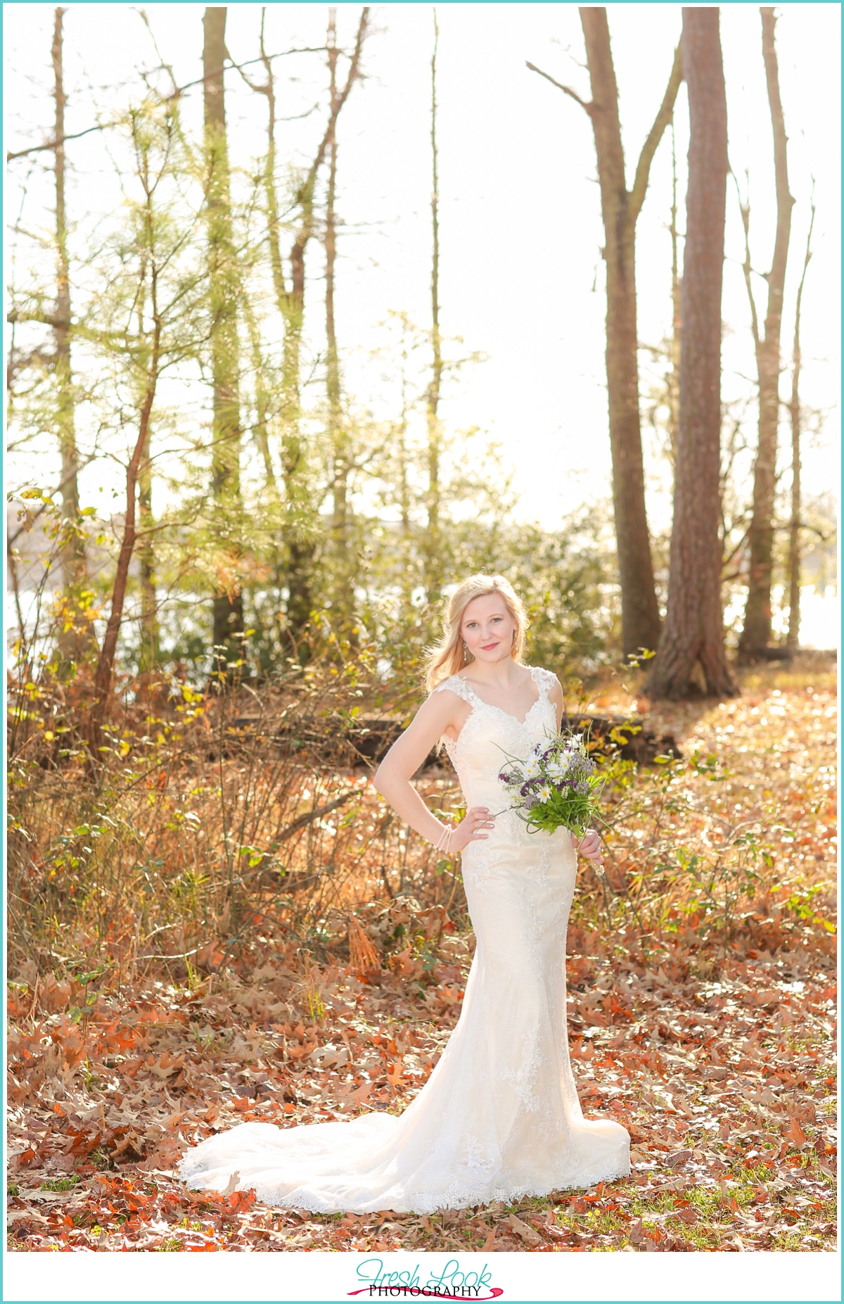 woodsy bridal session