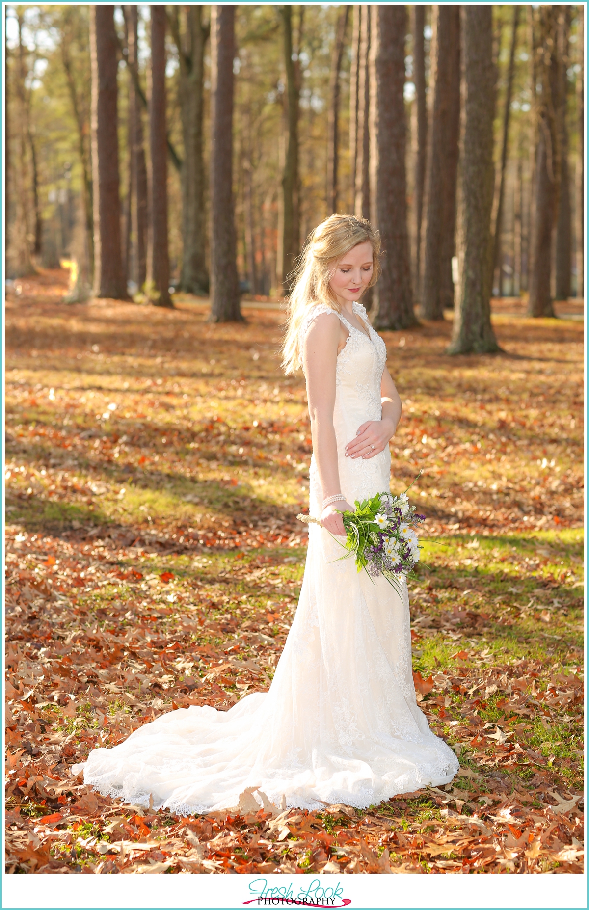 woodsy bridal session