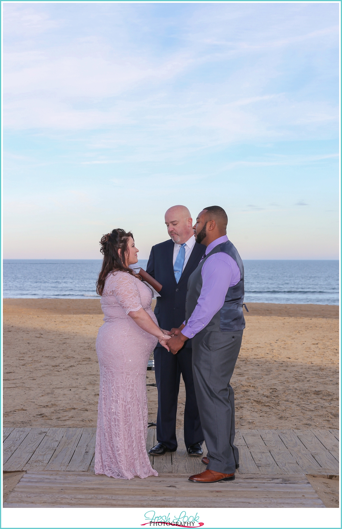 sunset beach wedding ceremony