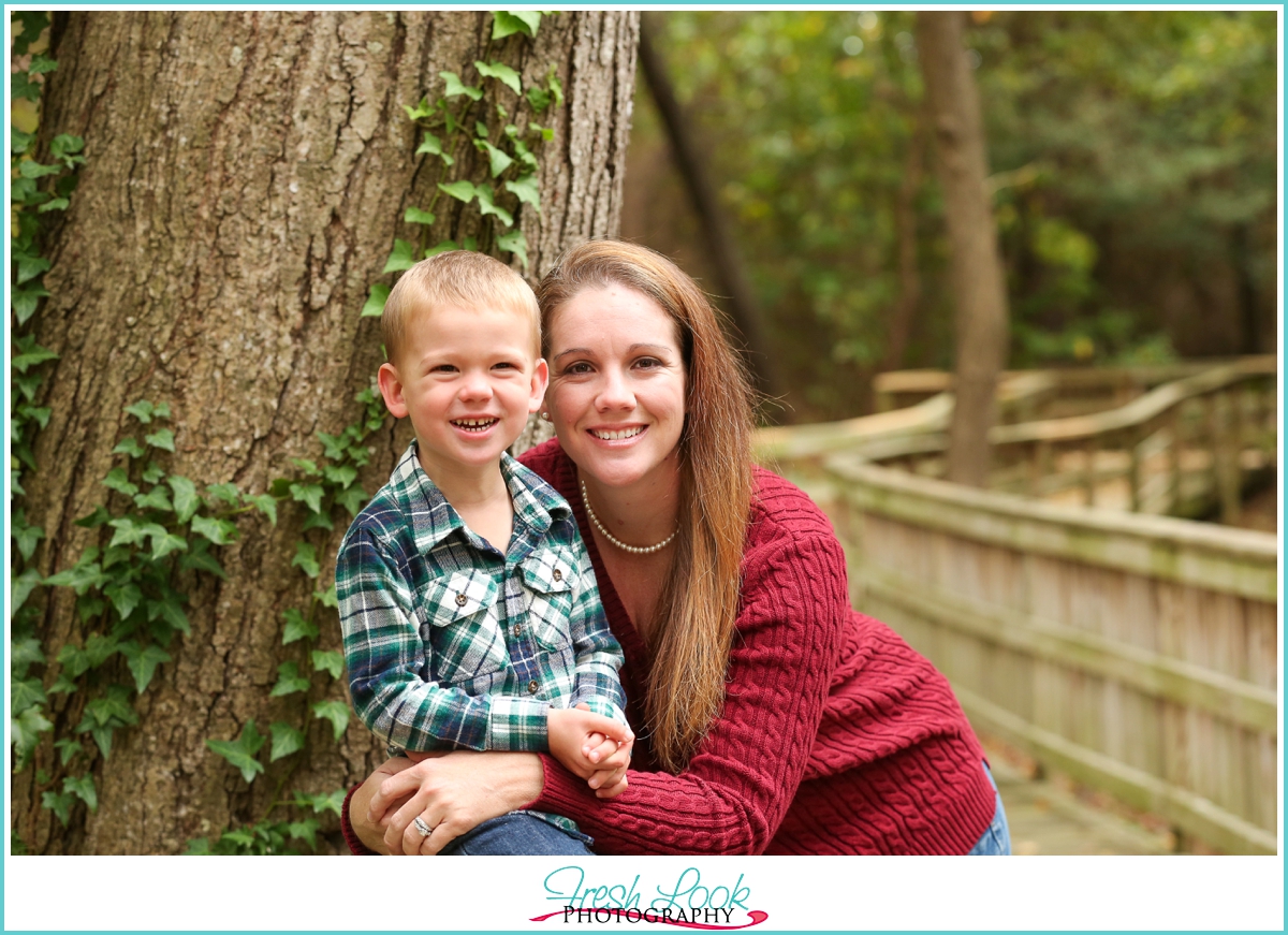 photo of mother and son