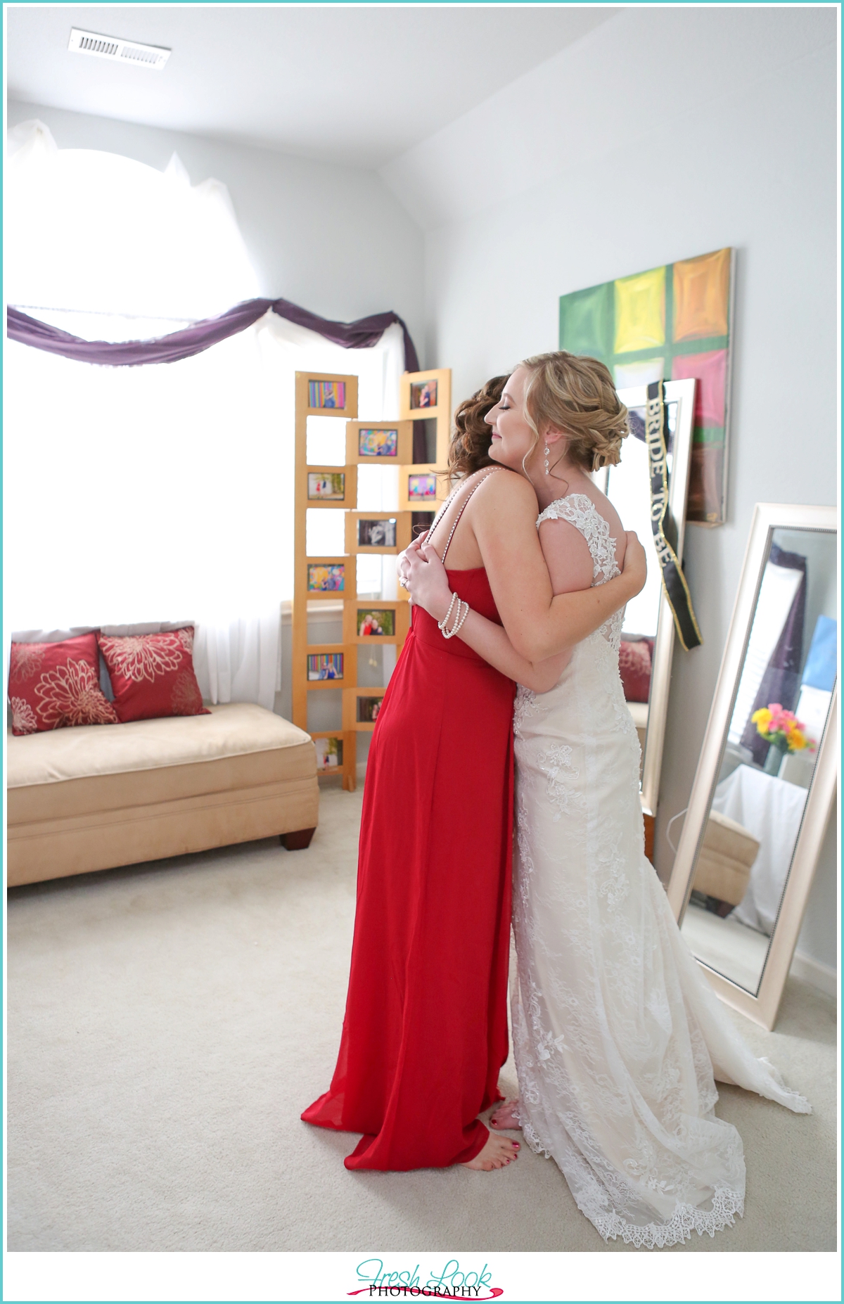 tender moment with the bride