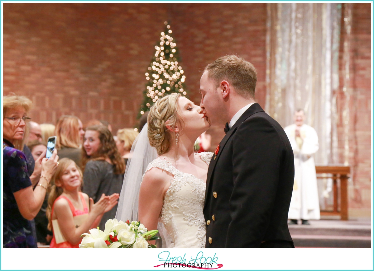 Catholic church wedding ceremony