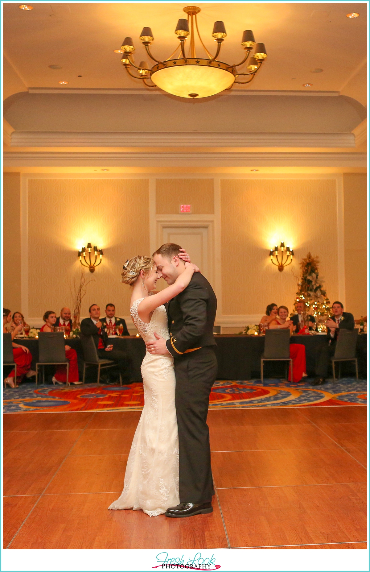 bride and groom first dance