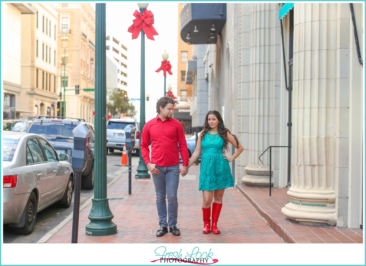 downtown Norfolk engagement shoot