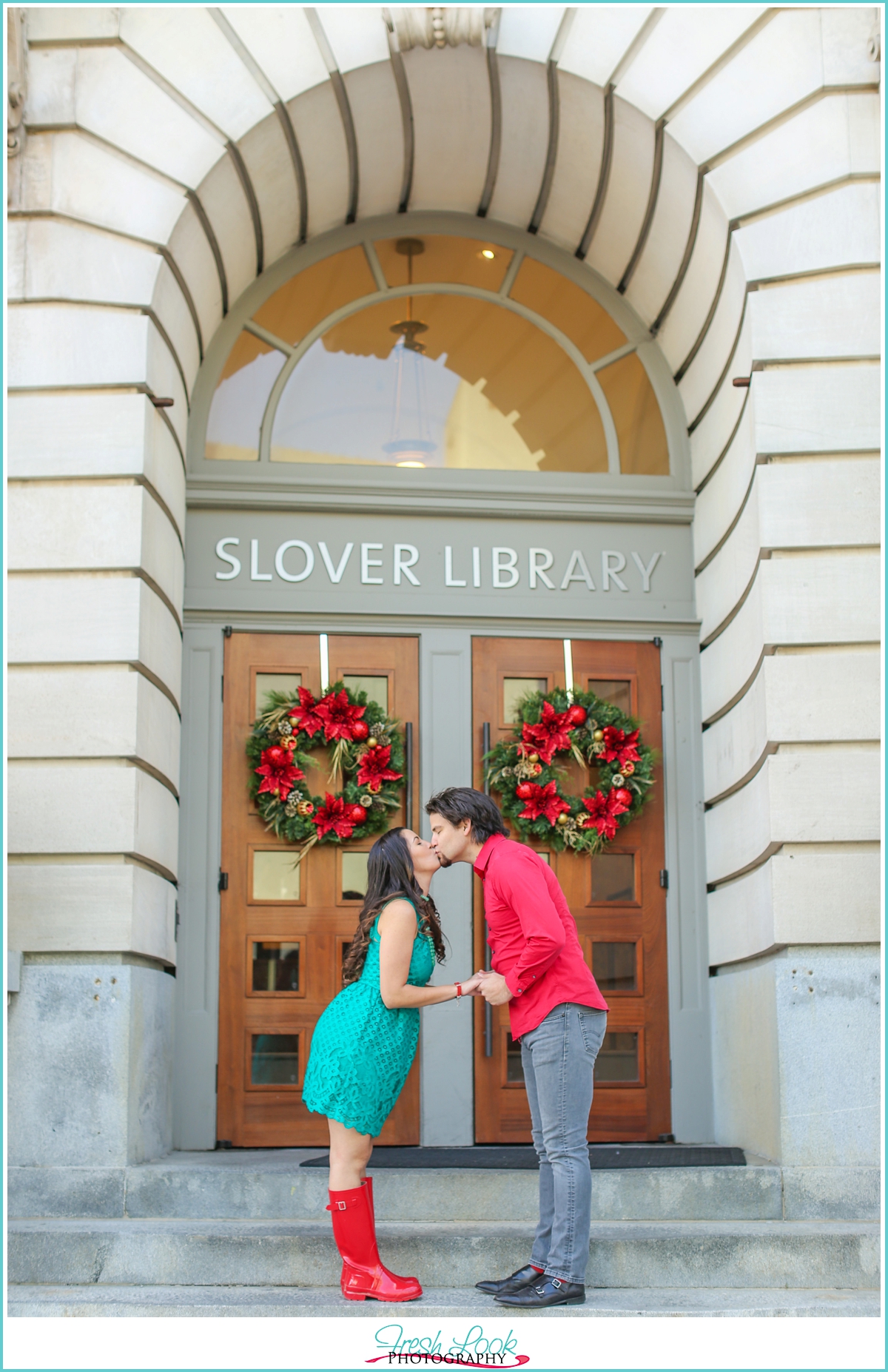 Slover Library engagement shoot