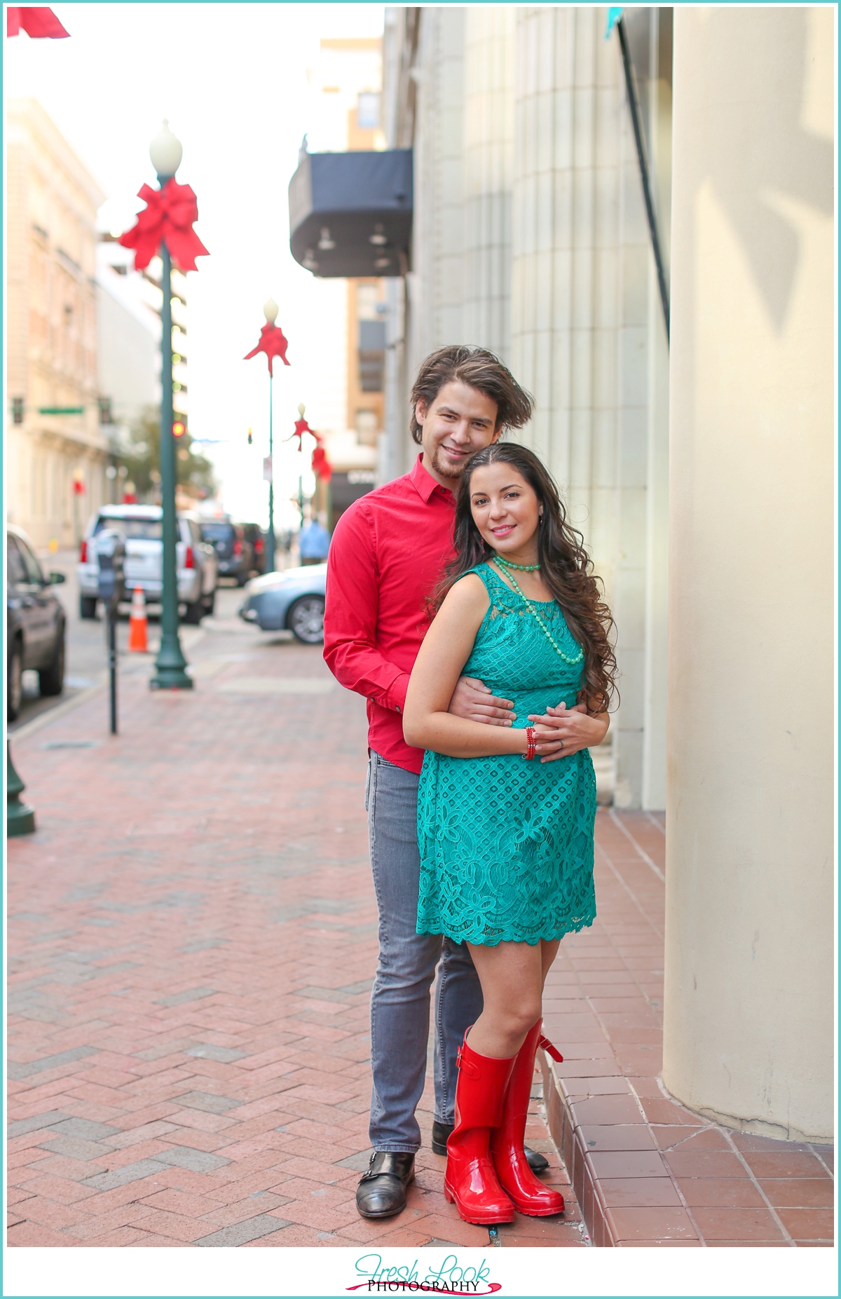 christmas engagement session