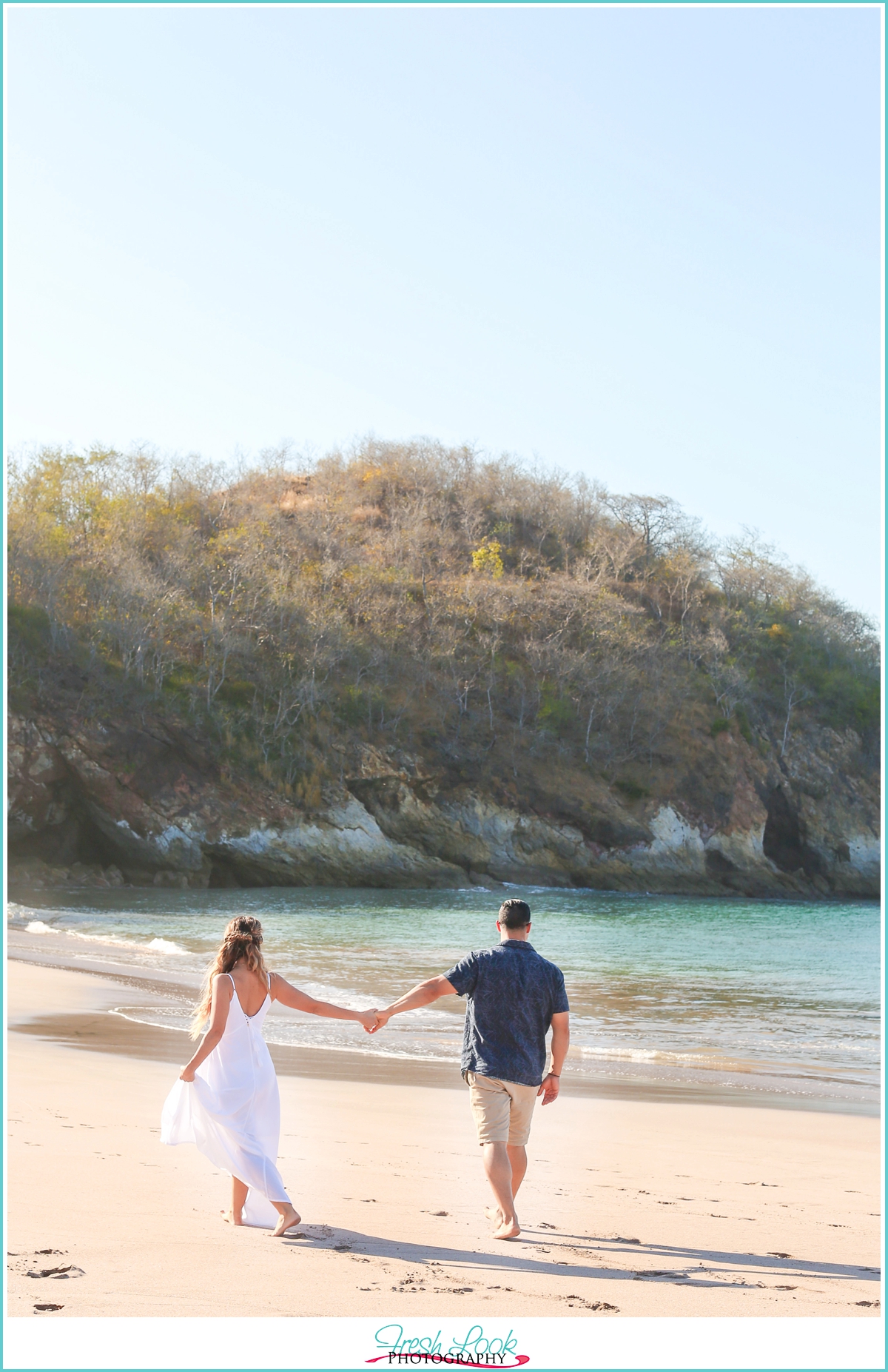 walking on the beach